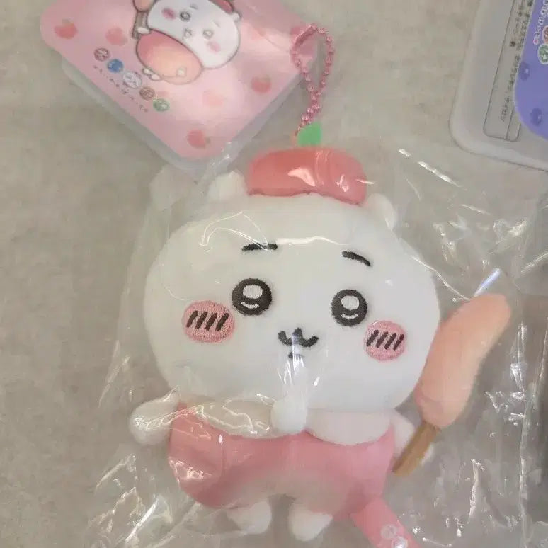 [BUNJANG] Nagano Chiikawa Peach Fruit Series Plush Keychain (Sealed) / <정품/ 미개봉 신상> 나가노 치이카와 포켓 과일시리즈 복숭아 치이카와