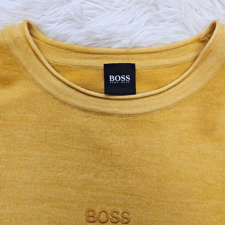 [BUNJANG] Hugo Boss Yellow Knit Sweater XL / BOSS 휴고보스 옐로우 니트 스웨터 XL