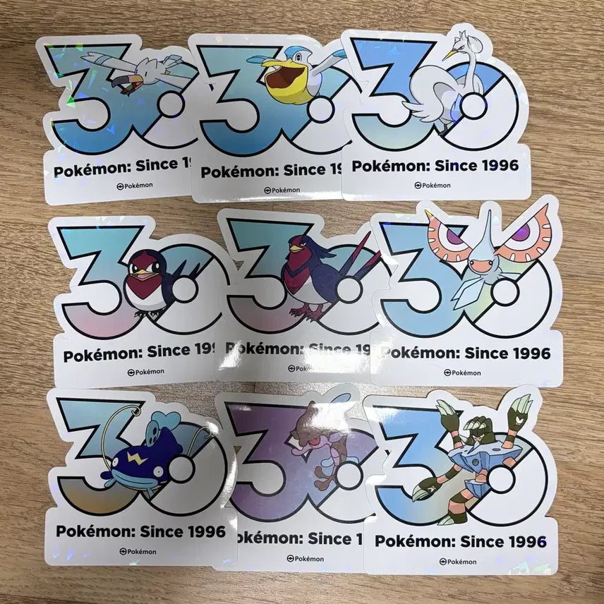 [BUNJANG] Pokemon 30th Anniversary Sticker Bundle (Water Type Focus) / 포켓몬 30주년 기념 스티커 일괄 판매 물타입 위주