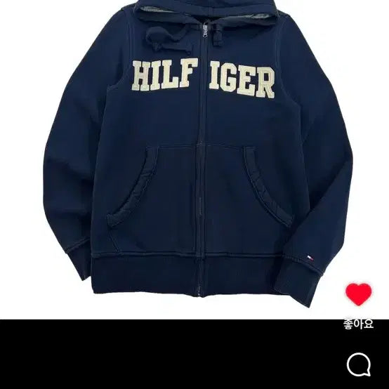 [BUNJANG] Tommy Hilfiger Navy Hoodie Zip-Up / 타미힐피거 네이비 후드집업