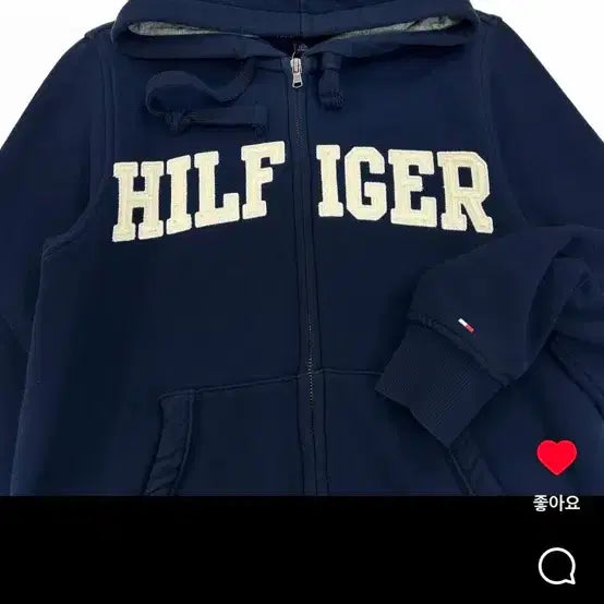 [BUNJANG] Tommy Hilfiger Navy Hoodie Zip-Up / 타미힐피거 네이비 후드집업