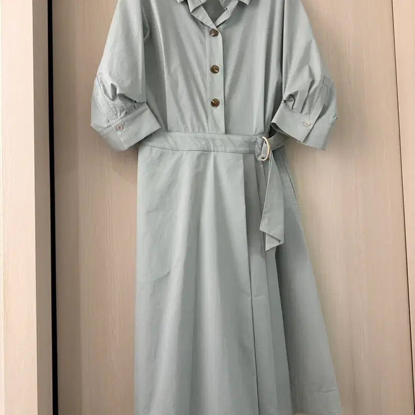 [BUNJANG] Juke Mint Shirt Dress (Size 66) / 주크 민트색 셔츠 원피스 (66사이즈)