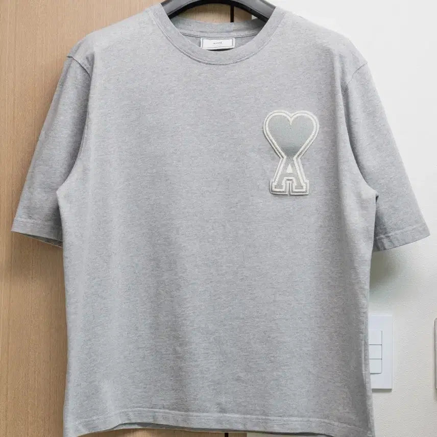 [BUNJANG] AMI Big Heart T-Shirt Grey L / 아미 빅하트 반팔티 그레이 L