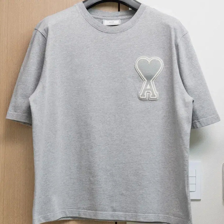 [BUNJANG] AMI Big Heart T-Shirt Grey L / 아미 빅하트 반팔티 그레이 L