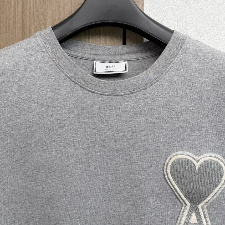 [BUNJANG] AMI Big Heart T-Shirt Grey L / 아미 빅하트 반팔티 그레이 L
