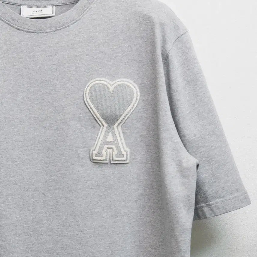 [BUNJANG] AMI Big Heart T-Shirt Grey L / 아미 빅하트 반팔티 그레이 L
