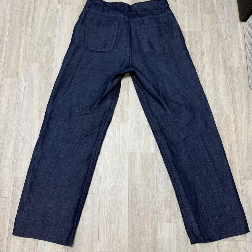 [BUNJANG] First Floor Linen Denim Trousers Orient Indigo Size 46 / 퍼스트플로어 리넨 린넨 데님 트라우저 오리엔트 인디고 46사이즈