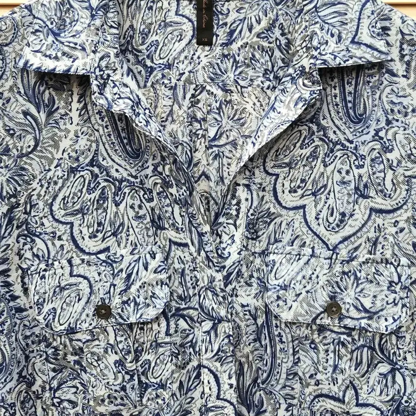 [BUNJANG] BCBG Paisley Silk Blend Blouse XS / (새상품)BCBG 페이즐리 실크블라우스