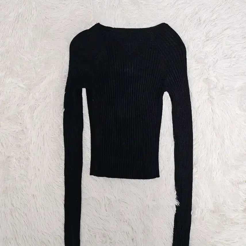 [BUNJANG] Tommy Hilfiger Black Knit Zip-Up Cardigan / 타미힐피거 블랙 니트 집업 가디건