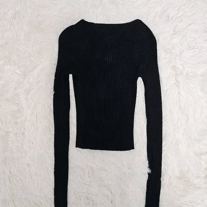 [BUNJANG] Tommy Hilfiger Black Knit Zip-Up Cardigan / 타미힐피거 블랙 니트 집업 가디건