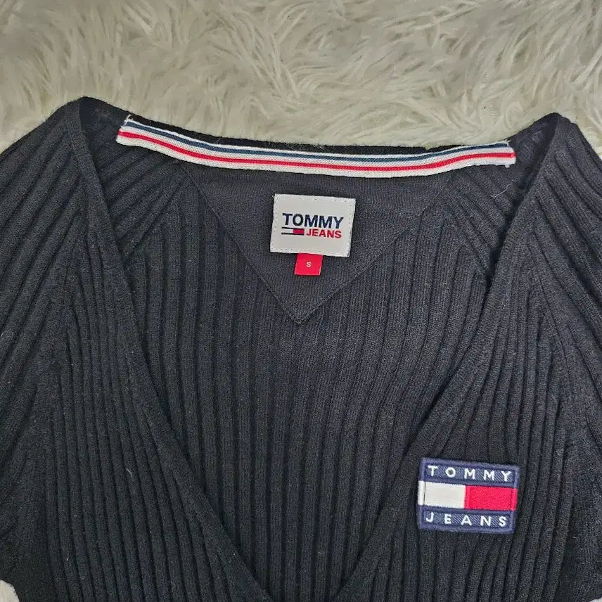 [BUNJANG] Tommy Hilfiger Black Knit Zip-Up Cardigan / 타미힐피거 블랙 니트 집업 가디건