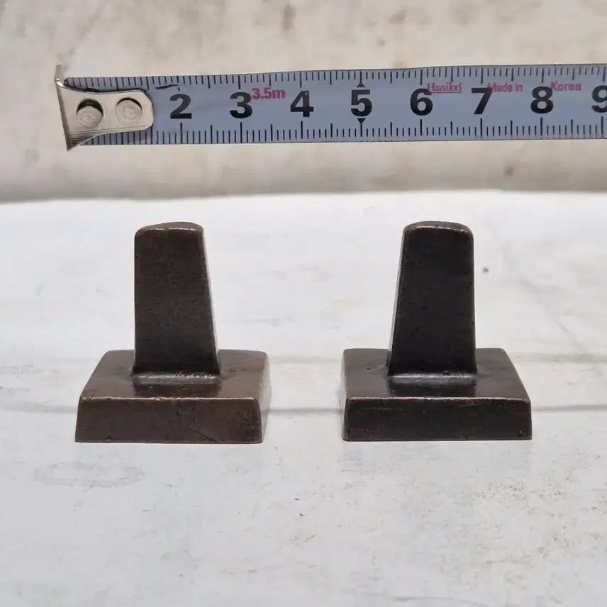 [BUNJANG] Bronze Seals Set of 2 / [도자기공주 골동품] 동 낙관 2점 (97번) ㅋㅂㅇ