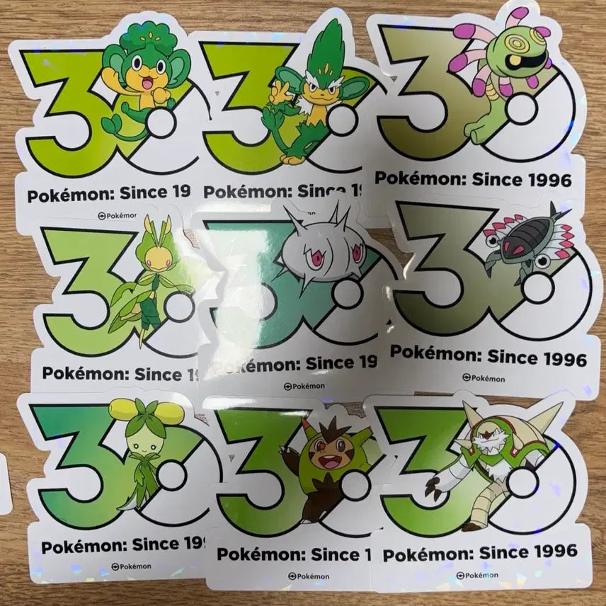 [BUNJANG] Pokemon 30th Anniversary Sticker Bundle (Full Type Focus) / 포켓몬 30주년 기념 스티커 일괄 판매 풀타입 위주