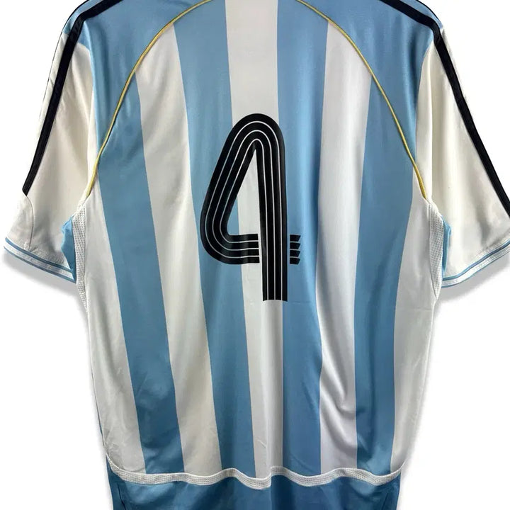[BUNJANG] Adidas Argentina 2006-2008 Home Short Sleeve Jersey / 아디다스 06-08 아르헨티나 홈 반팔3492