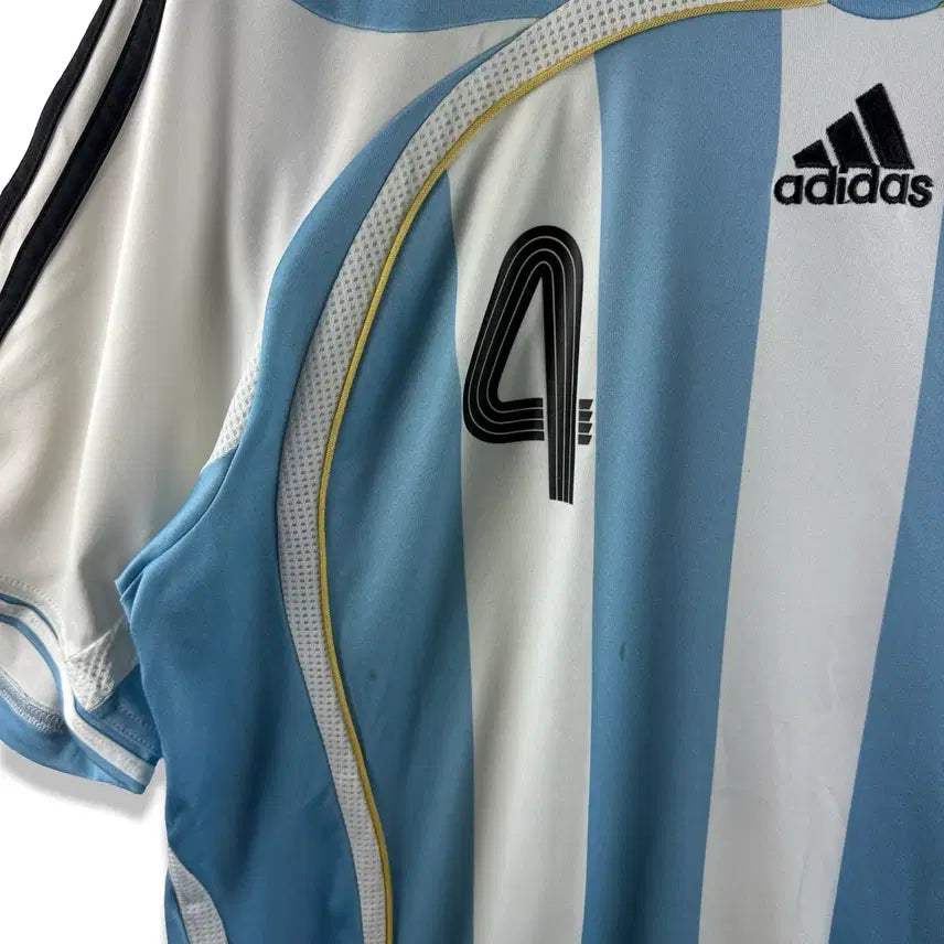 [BUNJANG] Adidas Argentina 2006-2008 Home Short Sleeve Jersey / 아디다스 06-08 아르헨티나 홈 반팔3492