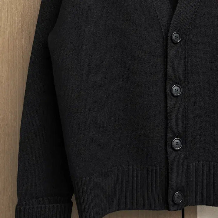 [BUNJANG] AMI Big Heart Virgin Wool Cardigan Black M / 아미 빅하트 버진울 가디건 블랙 M