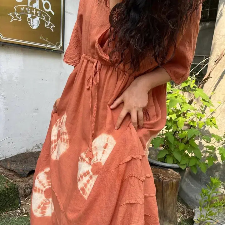 [BUNJANG] Vintage Tie-Dye Long Dress / 빈티지 타이다이 롱 원피스
