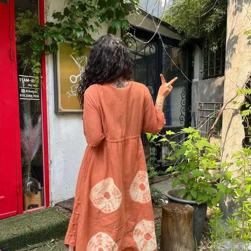 [BUNJANG] Vintage Tie-Dye Long Dress / 빈티지 타이다이 롱 원피스