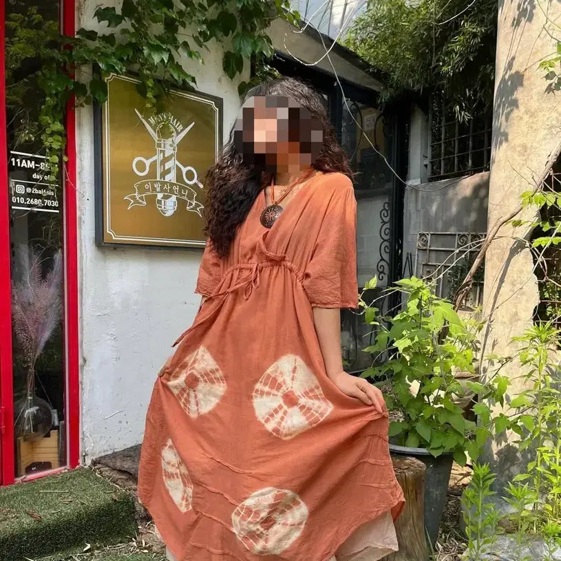 [BUNJANG] Vintage Tie-Dye Long Dress / 빈티지 타이다이 롱 원피스