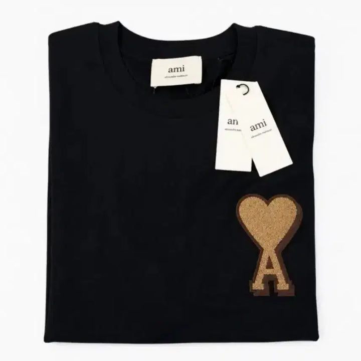 [BUNJANG] AMI Big Logo T-Shirt (Black, Beige, Ivory) / AMI 빅로고 반팔티 블랙/베이지/아이보리 오버핏 L