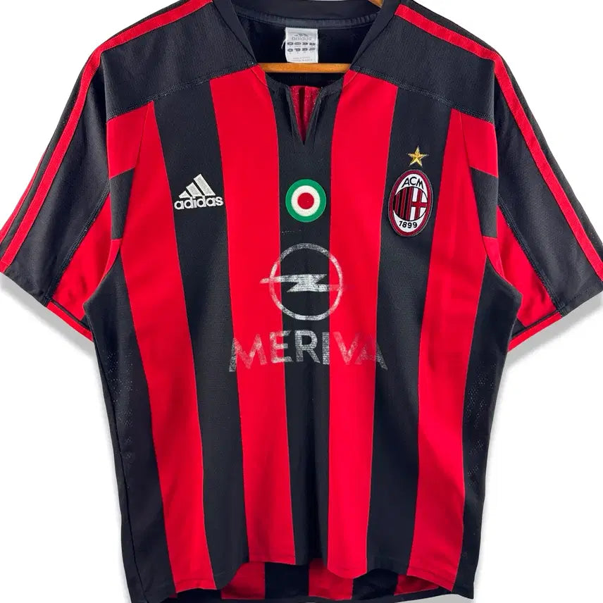 [BUNJANG] Adidas AC Milan 2003-2004 Home Short Sleeve Jersey / 03-04 아디다스 AC밀란 홈 반팔 유니폼3493