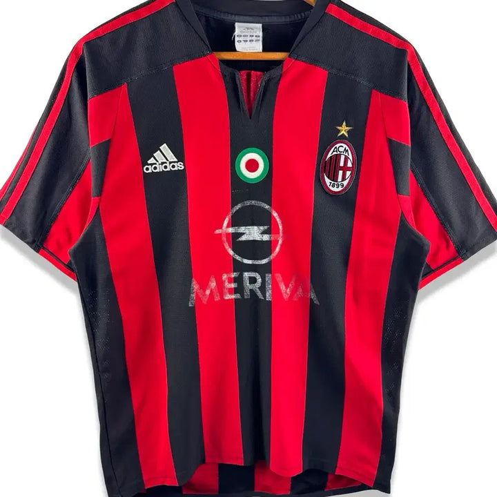 [BUNJANG] Adidas AC Milan 2003-2004 Home Short Sleeve Jersey / 03-04 아디다스 AC밀란 홈 반팔 유니폼3493