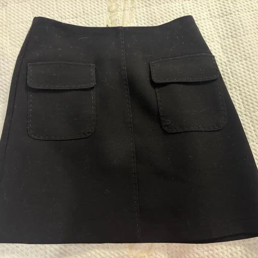 [BUNJANG] Black Pocket Mini Skirt / 블랙 포켓 미니 스커트