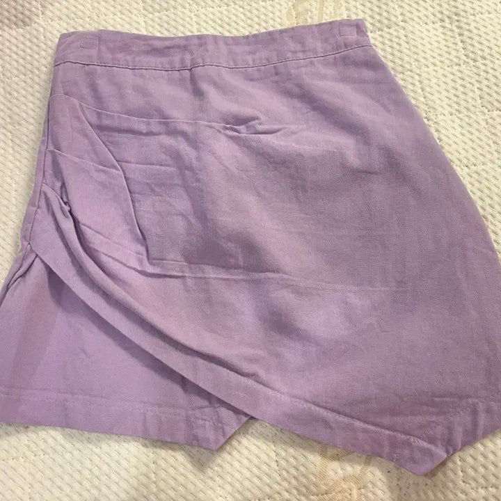 [BUNJANG] Asymmetrical Lavender Mini Skirt / 언발란스 라벤더 스커트