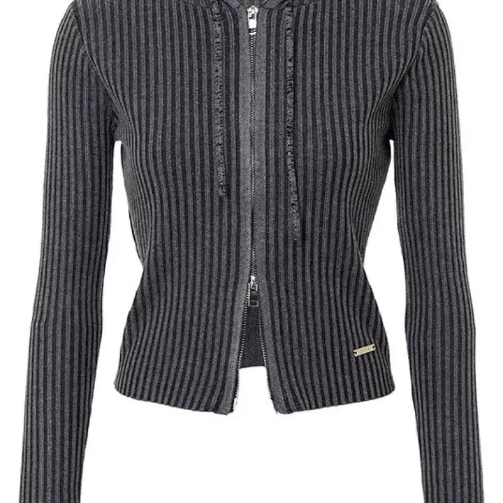 [BUNJANG] RAVE Knit Zip-Up Cardigan / 레이브 니트 집업