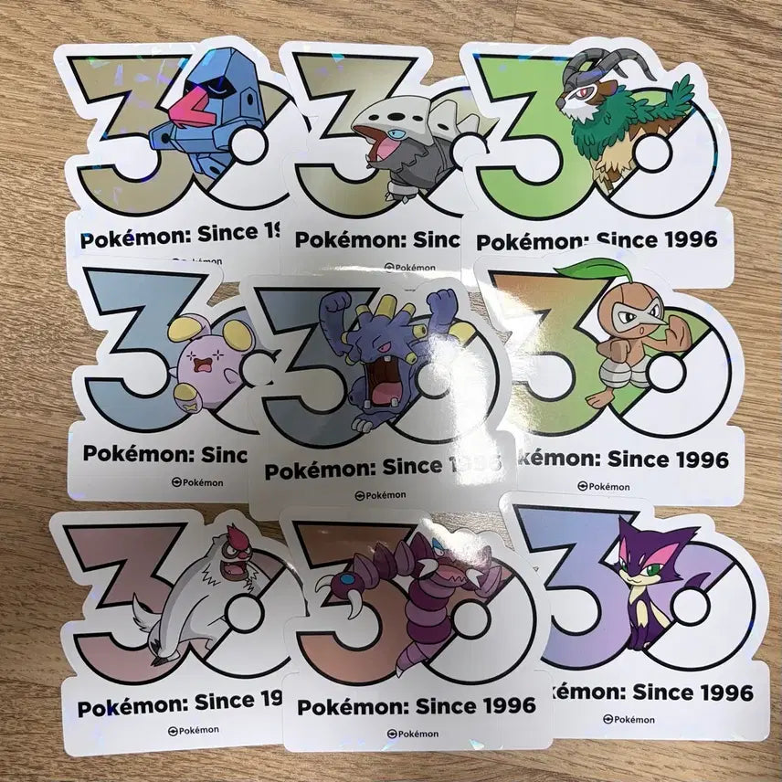 [BUNJANG] Pokemon 30th Anniversary Sticker Bundle Set / 포켓몬 30주년 기념 스티커 일괄 판매
