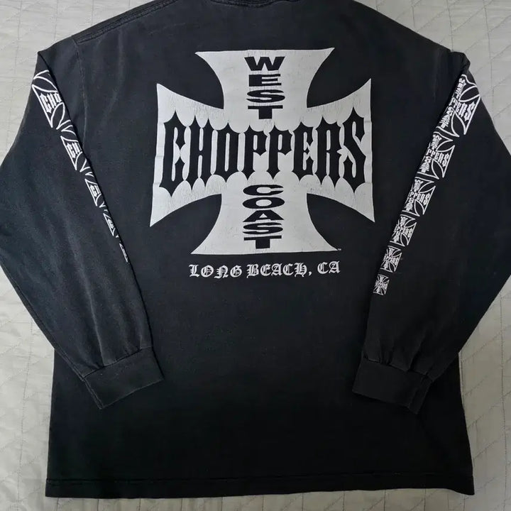 [BUNJANG] Vintage WCC West Coast Choppers Iron Cross Long Sleeve Black XL / [XL] 빈티지 WCC 웨스트 코스트 차퍼스 아이언 크로스 롱슬리브 블랙