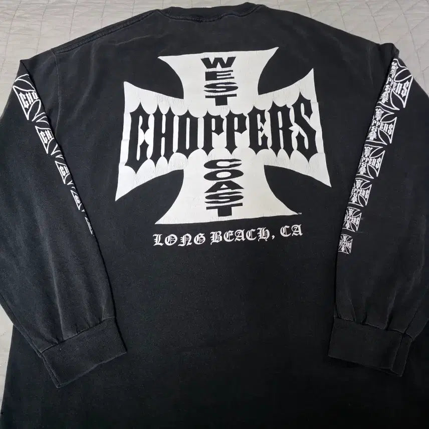 [BUNJANG] Vintage WCC West Coast Choppers Iron Cross Long Sleeve Black XL / [XL] 빈티지 WCC 웨스트 코스트 차퍼스 아이언 크로스 롱슬리브 블랙