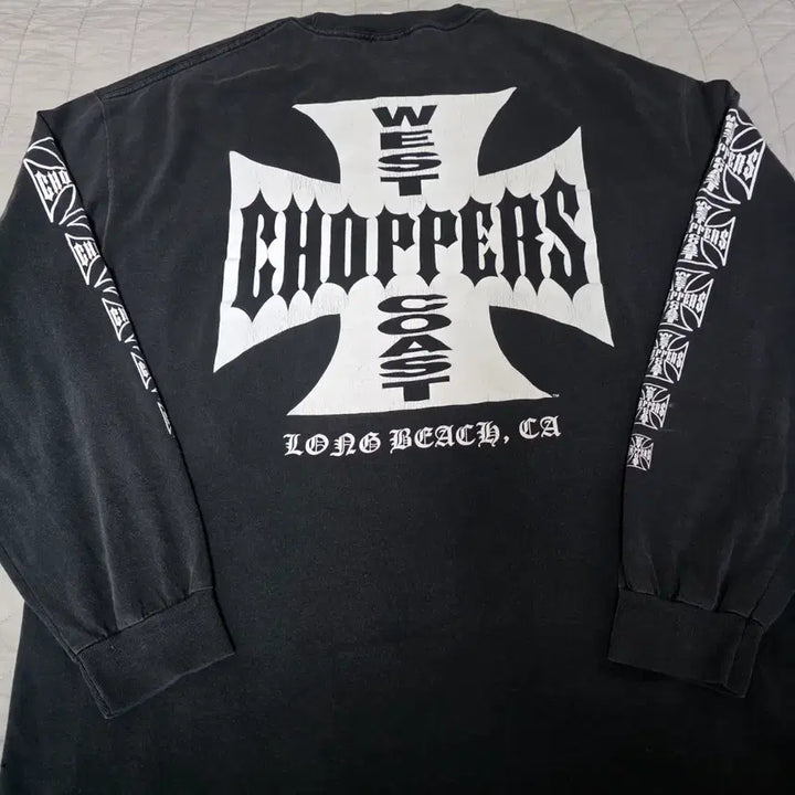 [BUNJANG] Vintage WCC West Coast Choppers Iron Cross Long Sleeve Black XL / [XL] 빈티지 WCC 웨스트 코스트 차퍼스 아이언 크로스 롱슬리브 블랙