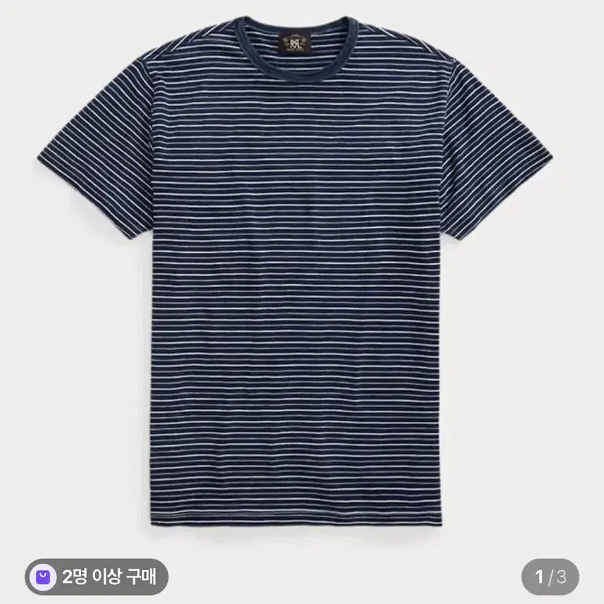 [BUNJANG] RRL Striped Short Sleeve T-Shirt - Size M / RRL 스트라이프 반팔 티셔츠 M