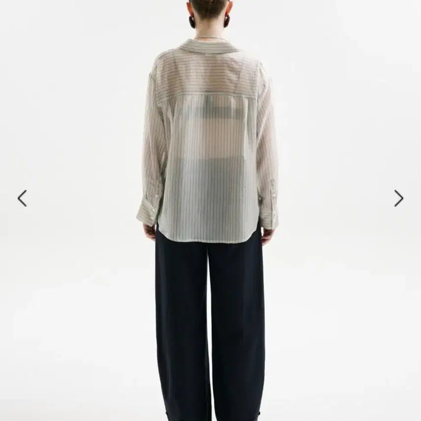 [BUNJANG] L-HAS DRAPE TUCK SHEER SHIRT Light Beige S / [새상품] 르하스 DRAPE TUCK SHEER SHIRT