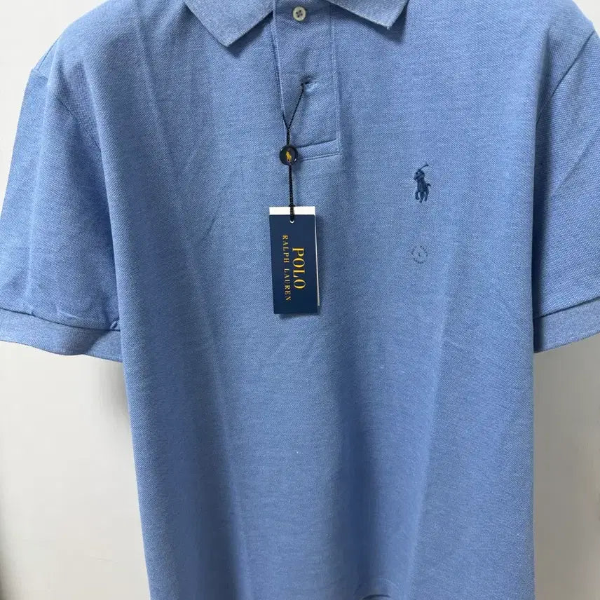 [BUNJANG] Polo Ralph Lauren Custom Fit Cotton T-Shirt - Blue / 폴로 랄프로렌 커스텀 카라티 블루 L / M / S