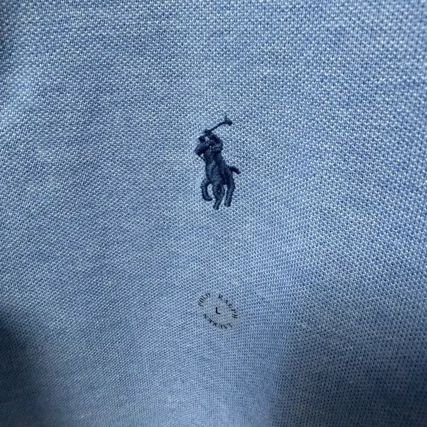 [BUNJANG] Polo Ralph Lauren Custom Fit Cotton T-Shirt - Blue / 폴로 랄프로렌 커스텀 카라티 블루 L / M / S