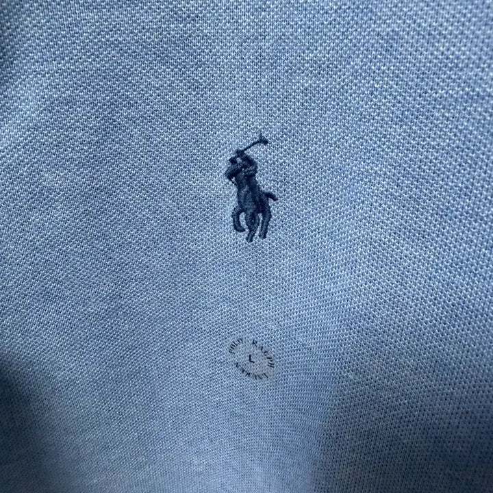 [BUNJANG] Polo Ralph Lauren Custom Fit Cotton T-Shirt - Blue / 폴로 랄프로렌 커스텀 카라티 블루 L / M / S