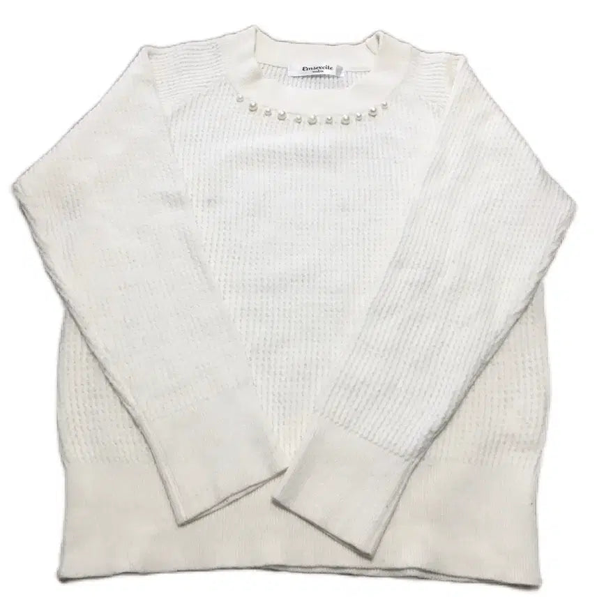 [BUNJANG] Japanese Vintage White Pearl Knit / 일본빈티지 화이트 진주 니트 러블리 달천