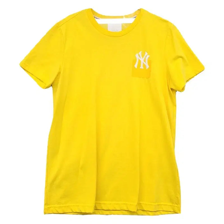 [BUNJANG] MLB Yellow New York Yankees Logo Short Sleeve T-Shirt / 엠엘비 옐로우 뉴욕양키즈 로고 반팔티 M