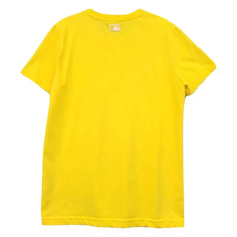 [BUNJANG] MLB Yellow New York Yankees Logo Short Sleeve T-Shirt / 엠엘비 옐로우 뉴욕양키즈 로고 반팔티 M