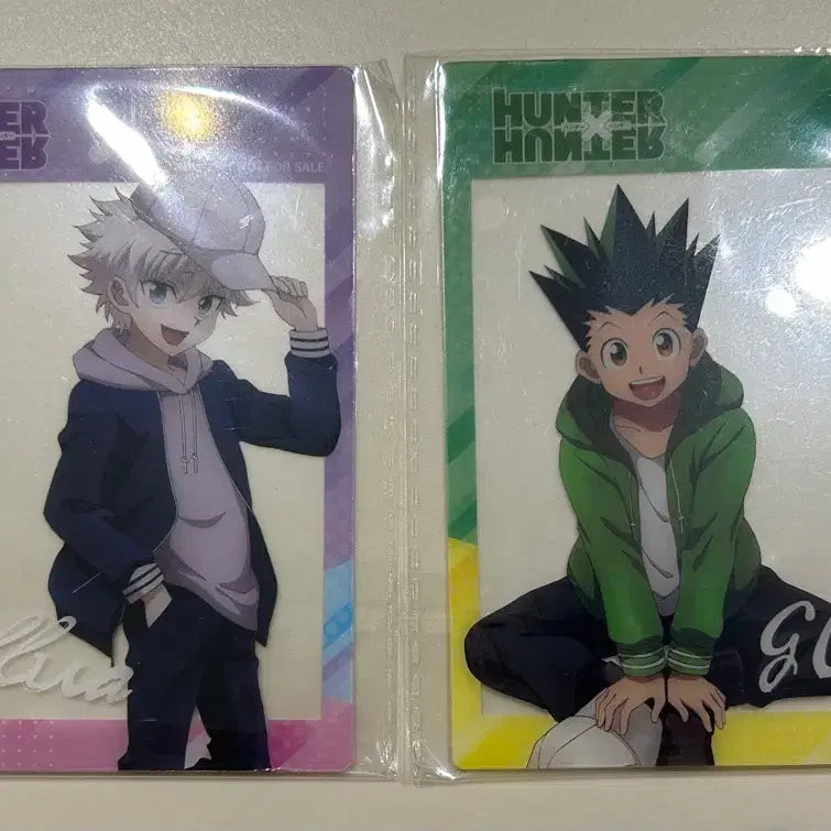 [BUNJANG] Hunter x Hunter Kilua &amp; Gon Clear Card Bundle Set (Sealed) / [미개봉 일괄] 공식 헌터헌터 헌터x헌터 키르아 &amp; 곤 클리어카드 2장