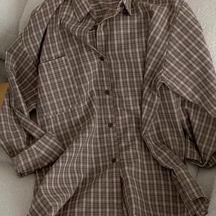 [BUNJANG] Brown Casual Loose Fit Shirt / 농부 컨셉 졸사 셔츠 판매