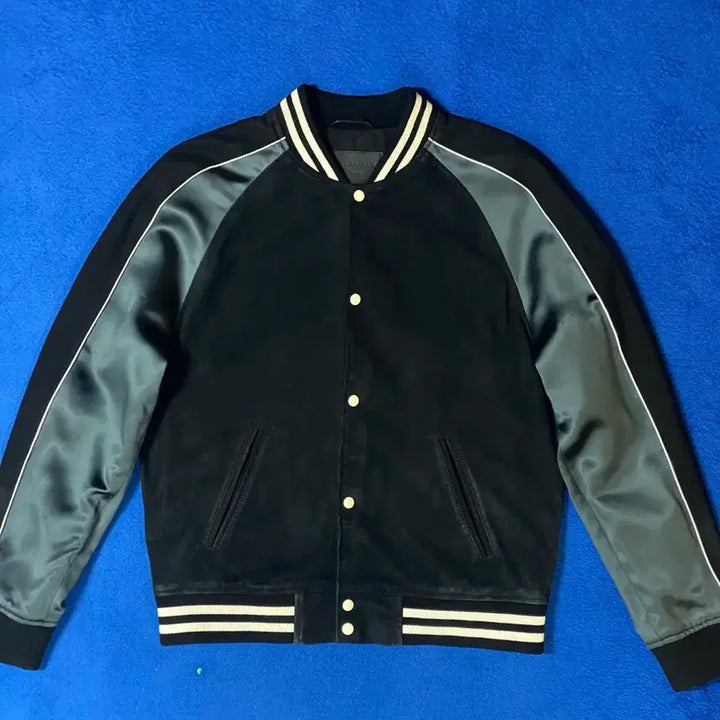 [BUNJANG] AllSaints Epton Satin Suede Bomber Jacket - Black (L) / AllSaints 올세인츠 앱튼 새틴 스웨이드 자켓 L