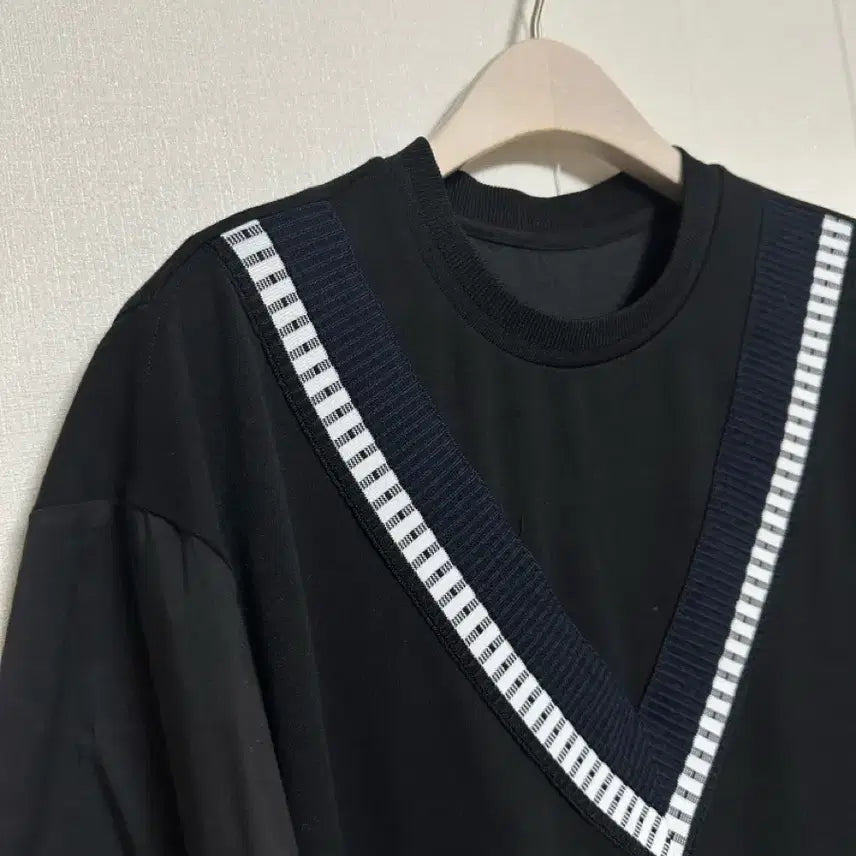 [BUNJANG] System Homme Textured Block Yoke T-Shirt / 시스템옴므 텍스쳐블록 요크 티셔츠