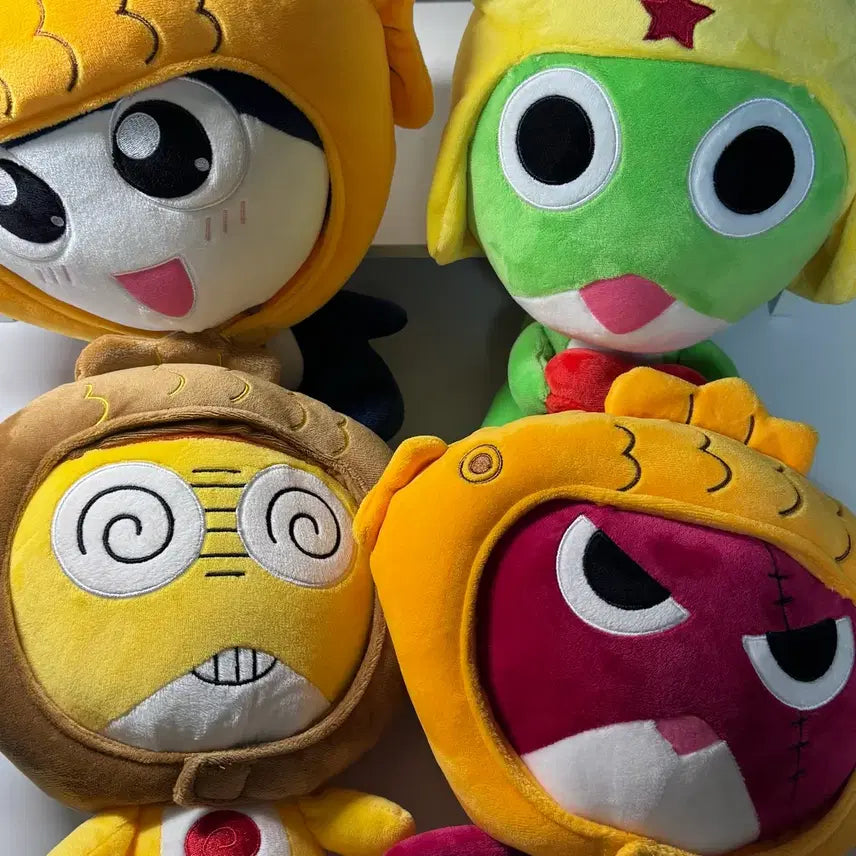 [BUNJANG] Keroro Tamama Kururu Giroro Bungeoppang Plush Set 30cm / 일괄 케로로 타마마 쿠루루 기로로 붕어빵 인형 세트 30cm