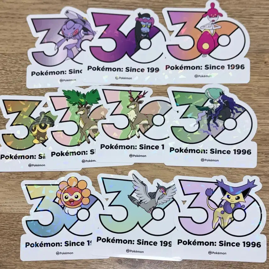 [BUNJANG] Pokemon 30th Anniversary Sticker Bundle Set / 포켓몬 30주년 기념 스티커 일괄 판매