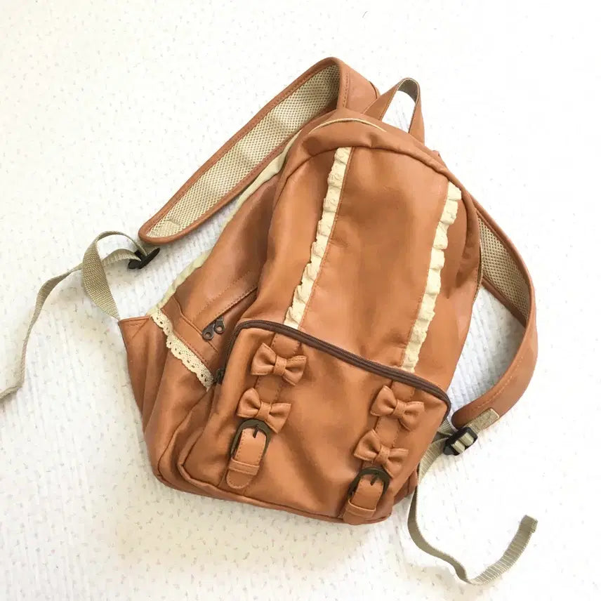 [BUNJANG] Latte Gal Ribbon Backpack Mori Girl Bag / JPN/ 라떼갸루 리본가방 리본백팩 모리걸백팩 갸류가방 라떼가방