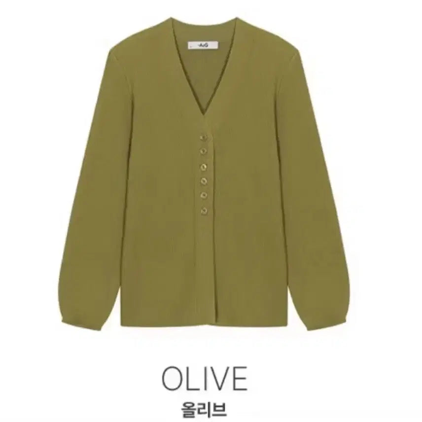 [BUNJANG] The Edge 26SS Hourglass Cardigan Olive 55 / 더엣지 26SS 아워글라스 가디건 (올리브 55)
