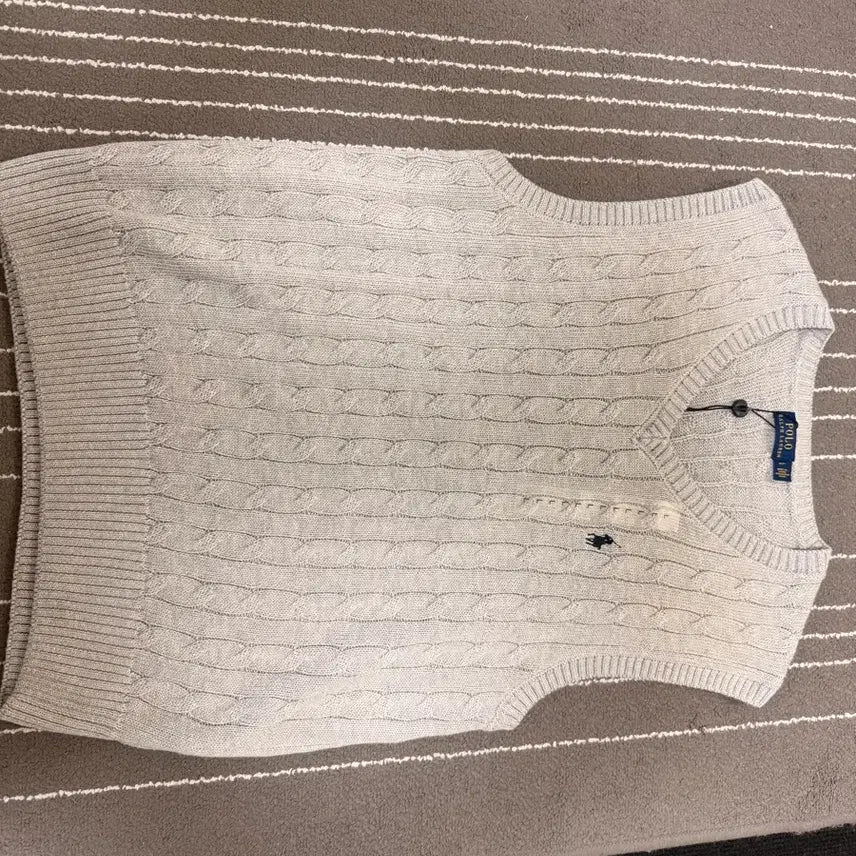 [SOLD OUT] 폴로 랄프로렌 케이블 니트 조끼 그레이 (새상품)